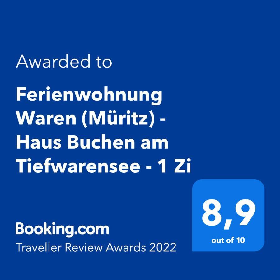 Fewo 1 Waren Mueritz - Haus Buchen Am Tiefwarensee - 1 Zi Εξωτερικό φωτογραφία